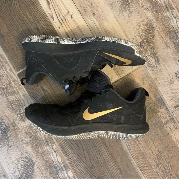 Nike Other - GUC Men’s NIKE Black & Gold Sneakers Size 10